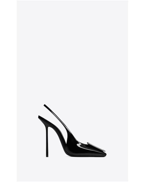 ysl maxine slingback|Maxine slingback pumps in patent leather .